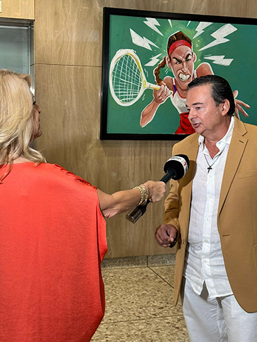 Bellio con Lourdes Collazo